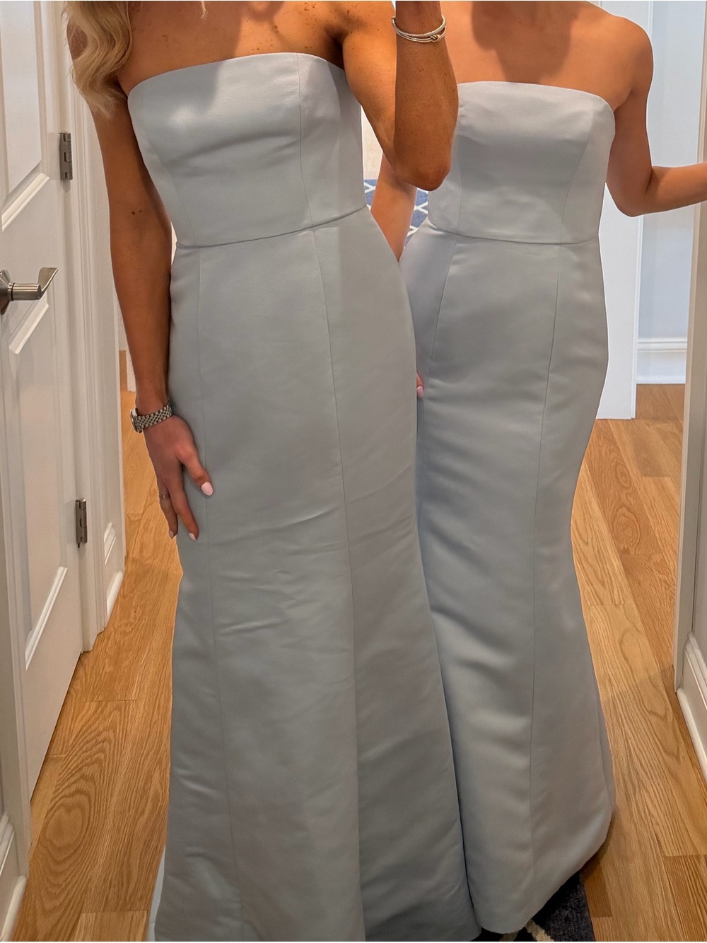 AMSALE Agnes Bridesmaid Dress Ice